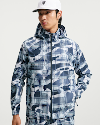 00s NIKE GOLFウルトラライトフィルド中綿ジップ半袖ナイロンジャケット Nike Par Men's Storm-FIT ADV Camo Loose Golf Jacket. Nike ID